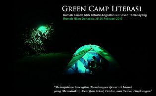 RHD. Green Camp Literasi tahun 2017 akan berlangsung di Kampung Literasi Borongtala (25-26.02.2017)