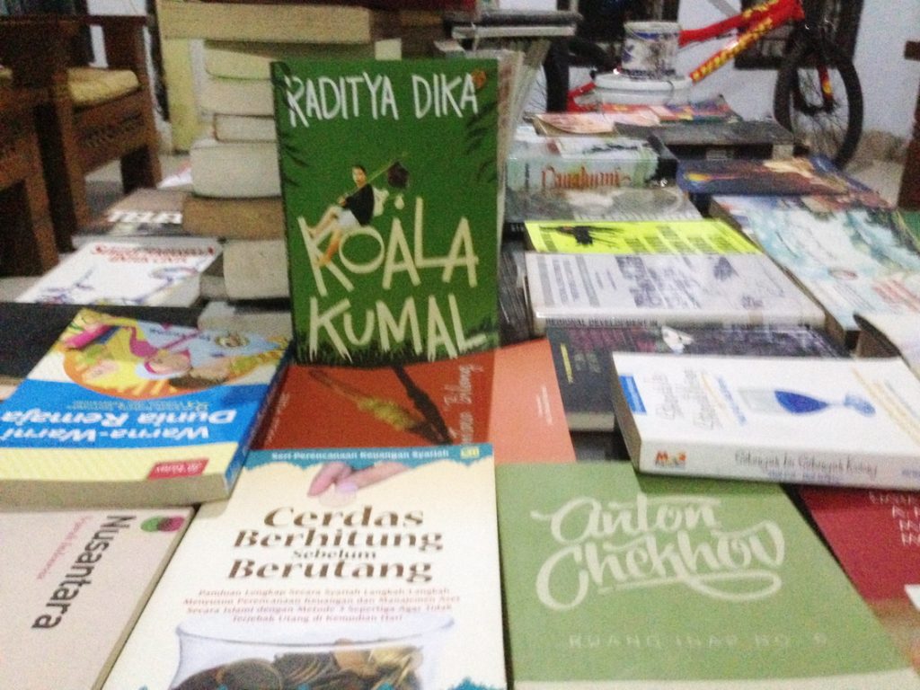 RHD. Koleksi Baru TBM Denassa diantara buku pinjaman Kata Kerja. TBM Denassa berada di Rumah Hijau Denassa (RHD)