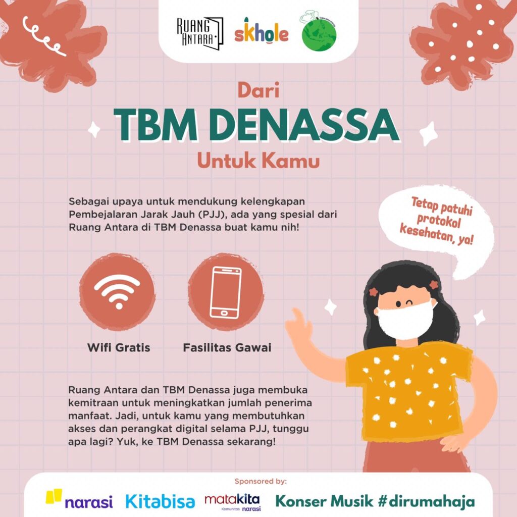 TBM Denassa dan Ruang Antara Sediakan Wifi Gratis